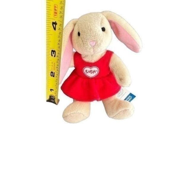 Build A Bear Workshop Mini Bunny Pawlette Coufur With Red Dress - Picture 5 of 6